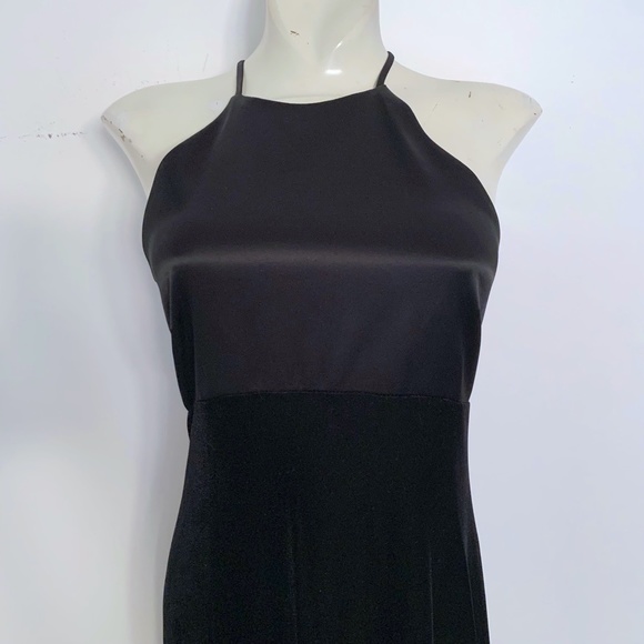 Laundry By Shelli Segal Womens Black Halter Evening Maxi Dress Size 4 Lined - Picture 2 of 7